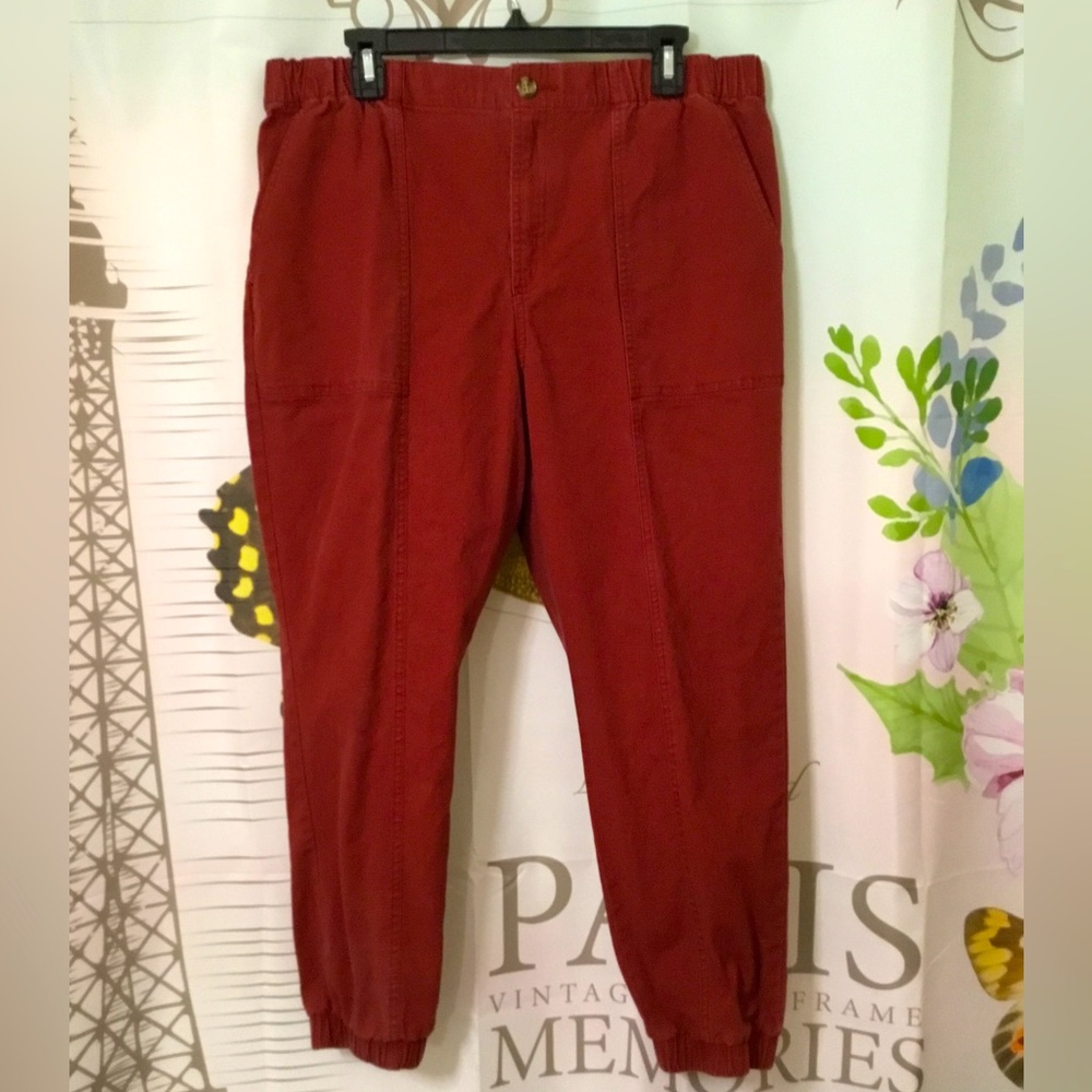 Style & Co Utility Joggers in Burnt Red~Size XL